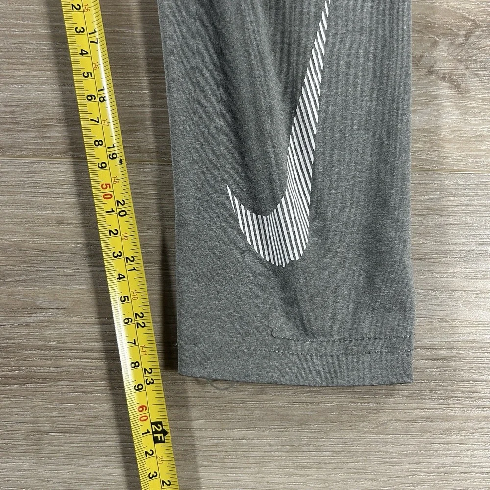 Nike Pro Boys XL Dri-Fit Full Length Gray Training Tights BV3516 Football Sports